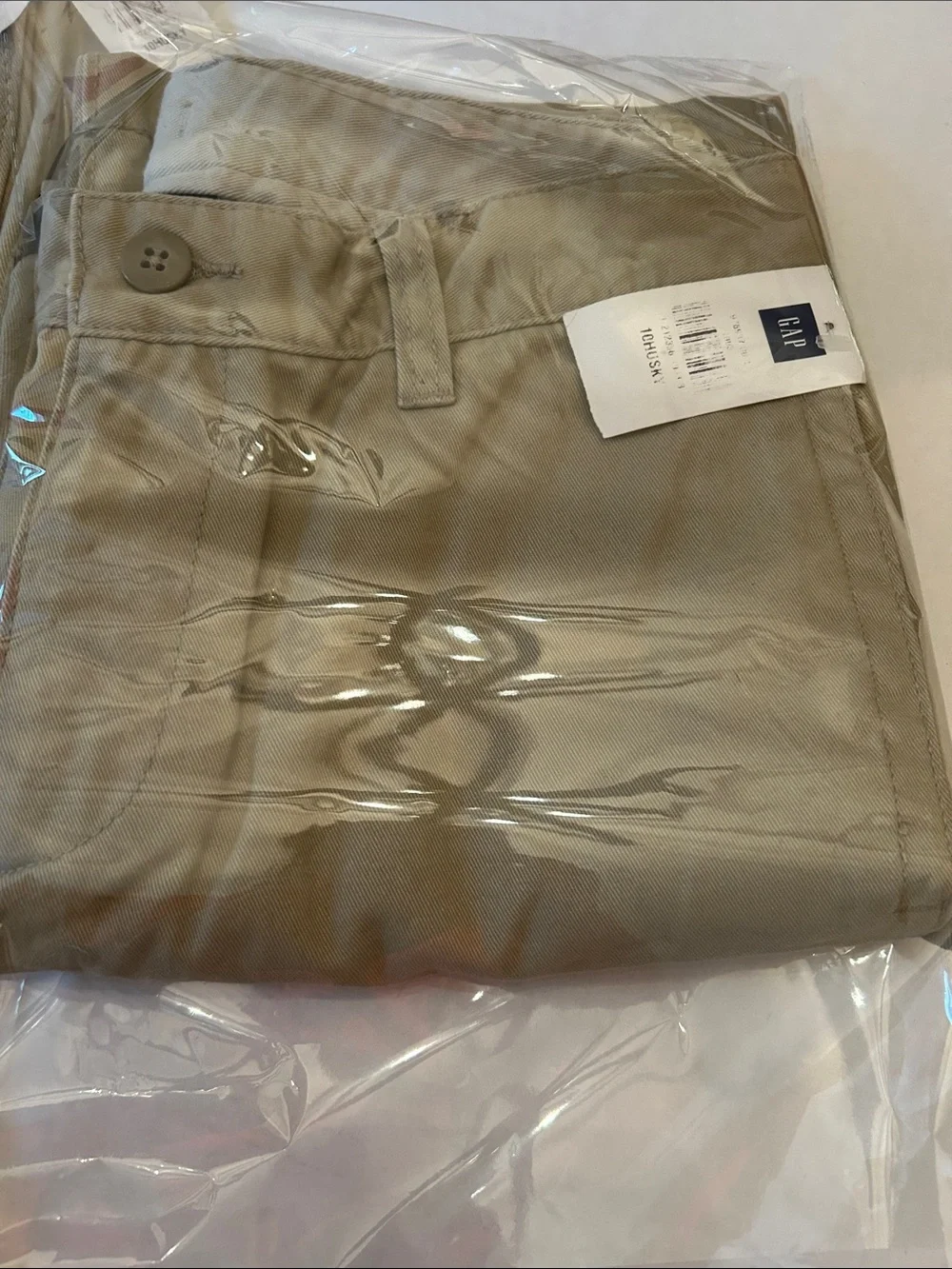 2X GAP Boys Khaki  Pants  10 Husky-NWT